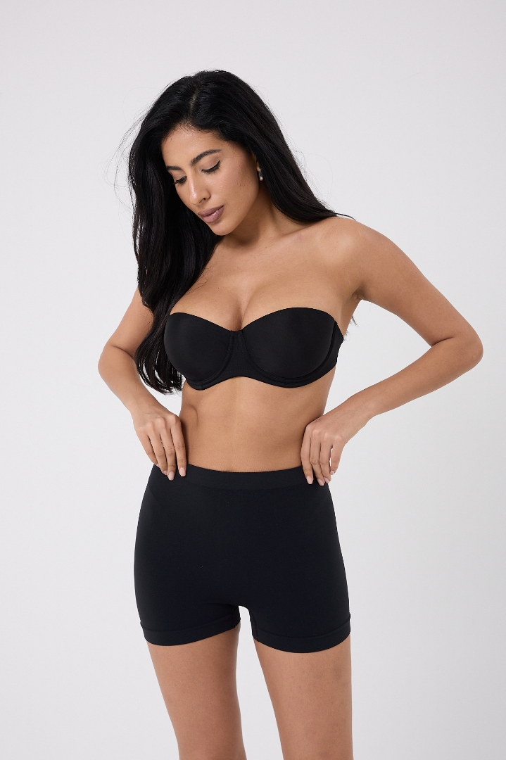 Stilyol Siyah Korseli Kadın Yüksek Bel Boxer Şort –  Toparlayıcı, Şekillendirici ve Konforlu Tasarım