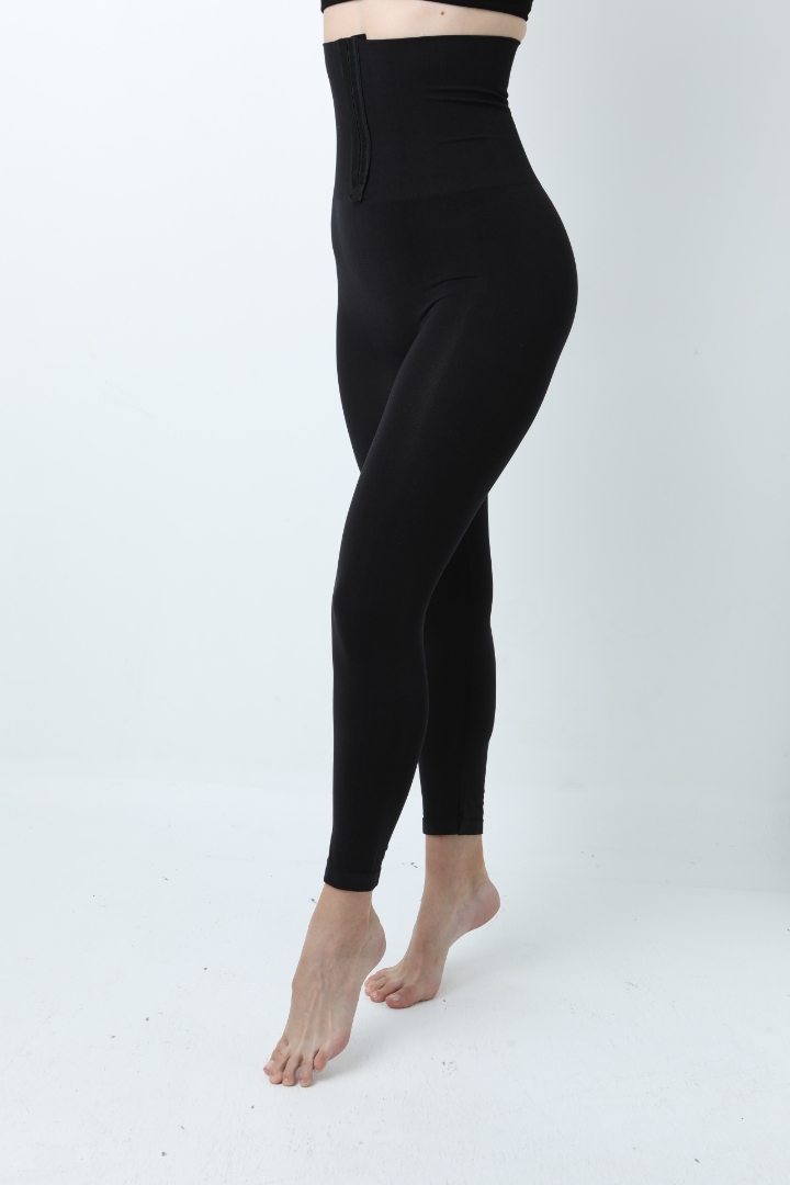 Stilyol Siyah Agraflı Korseli Kadın Tayt – Yüksek Bel, Toparlayıcı, Şekillendirici ve Konforlu Tasarım