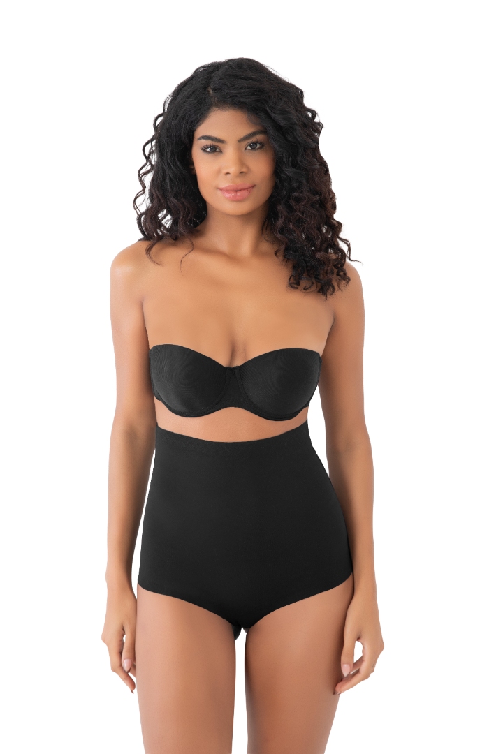 Stilyol Siyah Lazer Kesim Yüksek Bel Slip Korse – İz Yapmayan Dikişsiz Toparlayıcı Korse