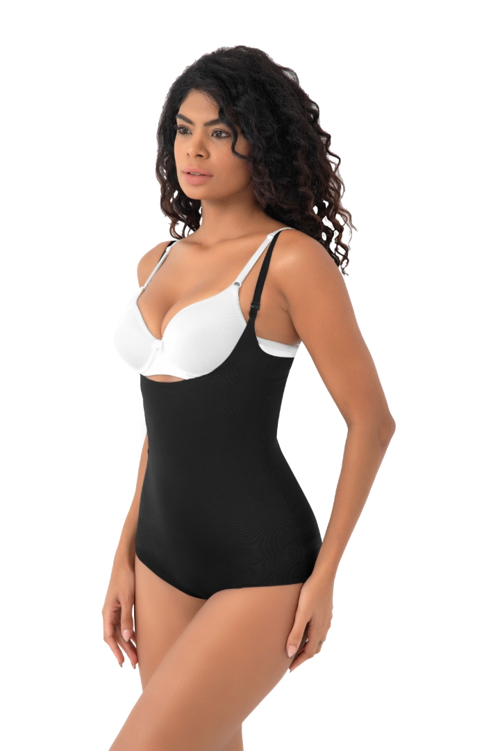 Stilyol Siyah Renk Lazer Kesim Göğüs Altı Vücut Korse – İz Yapmayan Dikişsiz Toparlayıcı Korse