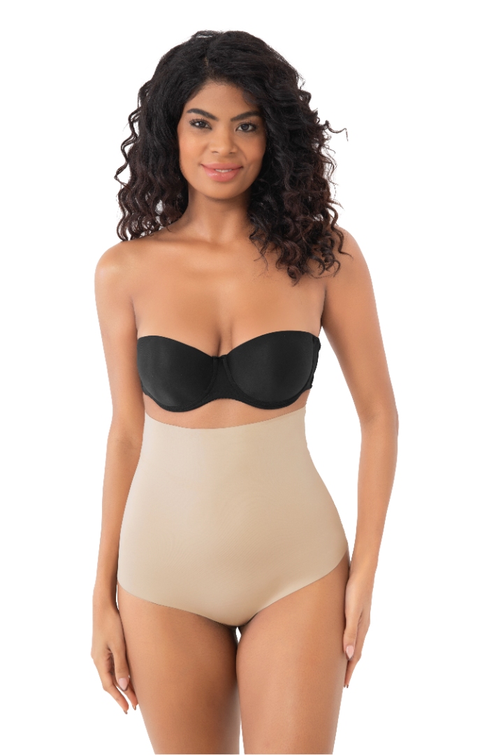 Stilyol Açık Ten Rengi Lazer Kesim Yüksek Bel String Korse – İz Yapmayan Dikişsiz Toparlayıcı Korse