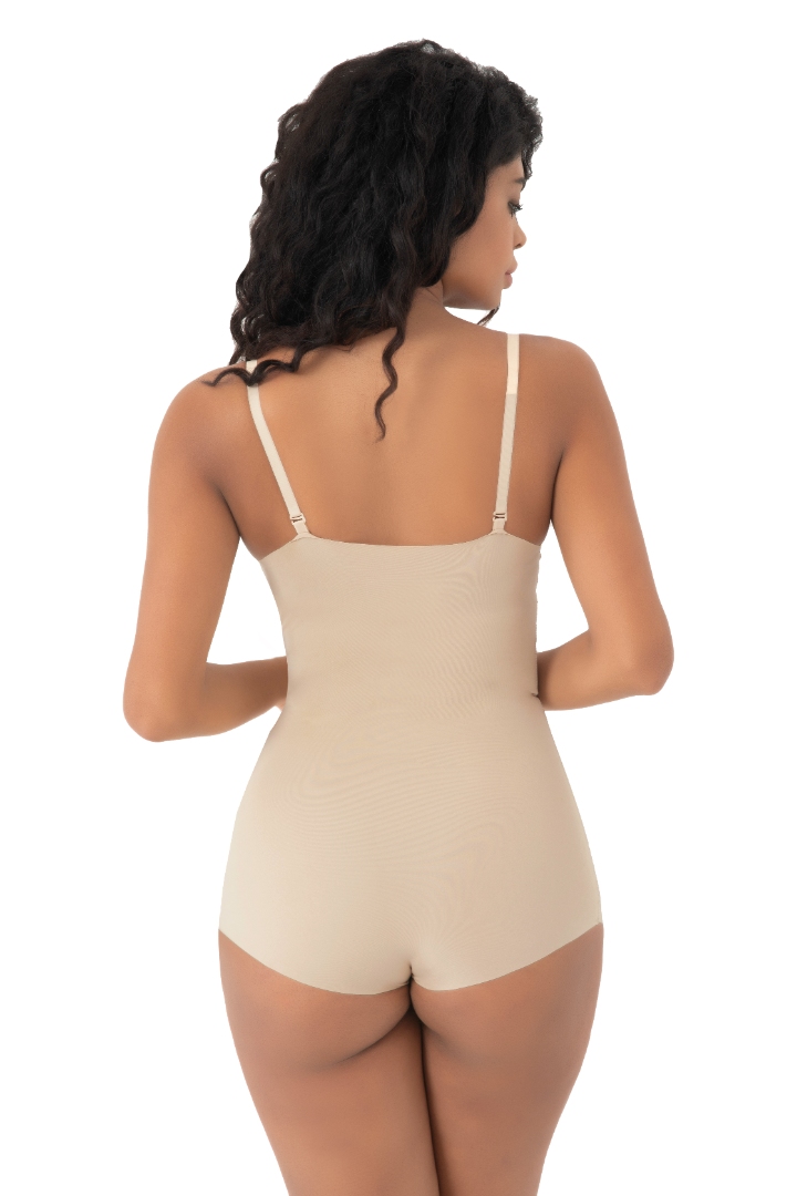 Stilyol Açık Ten Rengi Lazer Kesim Göğüs Altı Vücut Korse – İz Yapmayan Dikişsiz Toparlayıcı Korse