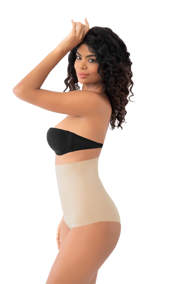 Stilyol Açık Ten Rengi Lazer Kesim Yüksek Bel Slip Korse – İz Yapmayan Dikişsiz Toparlayıcı Korse
