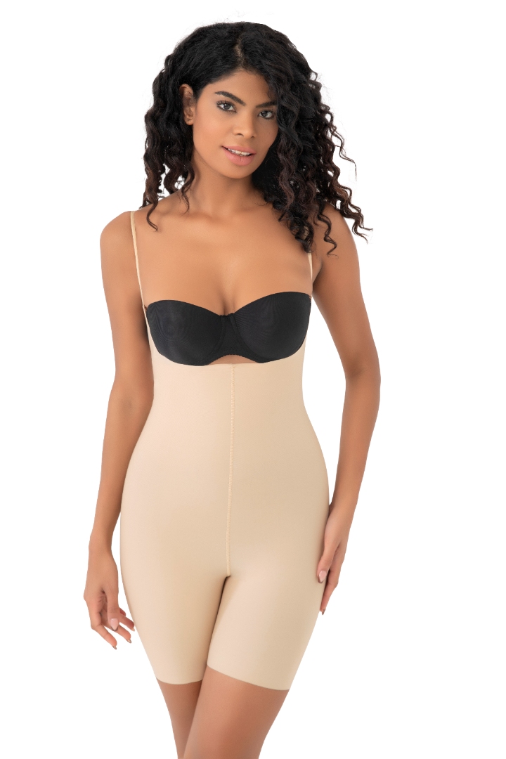 Stilyol Açık Ten Rengi Lazer Kesim Askılı Tam Boy Korse – İz Yapmayan Dikişsiz Toparlayıcı Korse