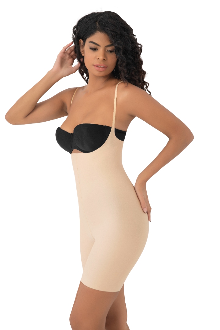 Stilyol Açık Ten Rengi Lazer Kesim Askılı Tam Boy Korse – İz Yapmayan Dikişsiz Toparlayıcı Korse