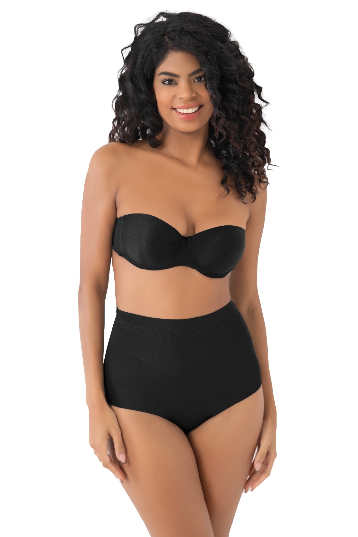 Stilyol Siyah Lazer Kesim Slip Korse – İz Yapmayan Dikişsiz Toparlayıcı Korse