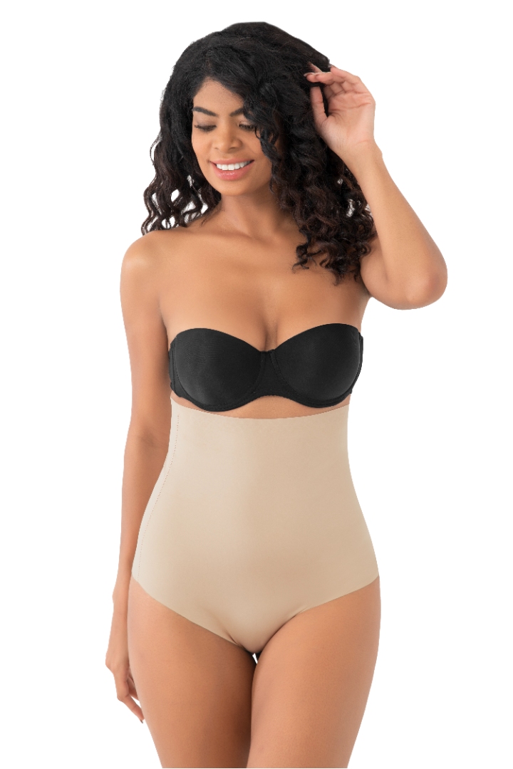 Stilyol Açık Ten Rengi Lazer Kesim Yüksek Bel String Korse – İz Yapmayan Dikişsiz Toparlayıcı Korse