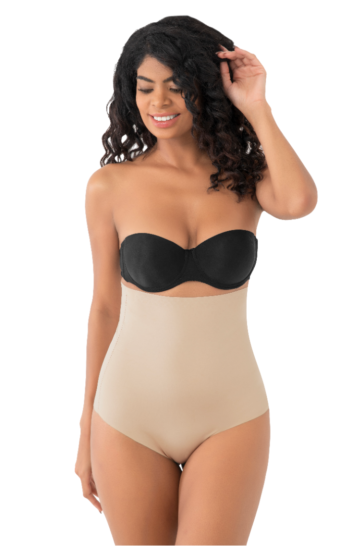 Stilyol Açık Ten Rengi Lazer Kesim Yüksek Bel String Korse – İz Yapmayan Dikişsiz Toparlayıcı Korse