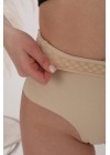 Stilyol Açık Ten Rengi Lazer Kesim String Korse – İz Yapmayan Dikişsiz Toparlayıcı Korse