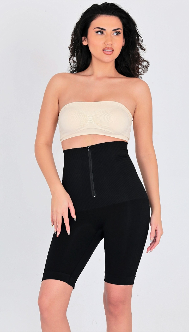 Stilyol Siyah Dikişsiz Korse – Fermuarlı Klasik Korse Şekillendirici Toparlayıcı