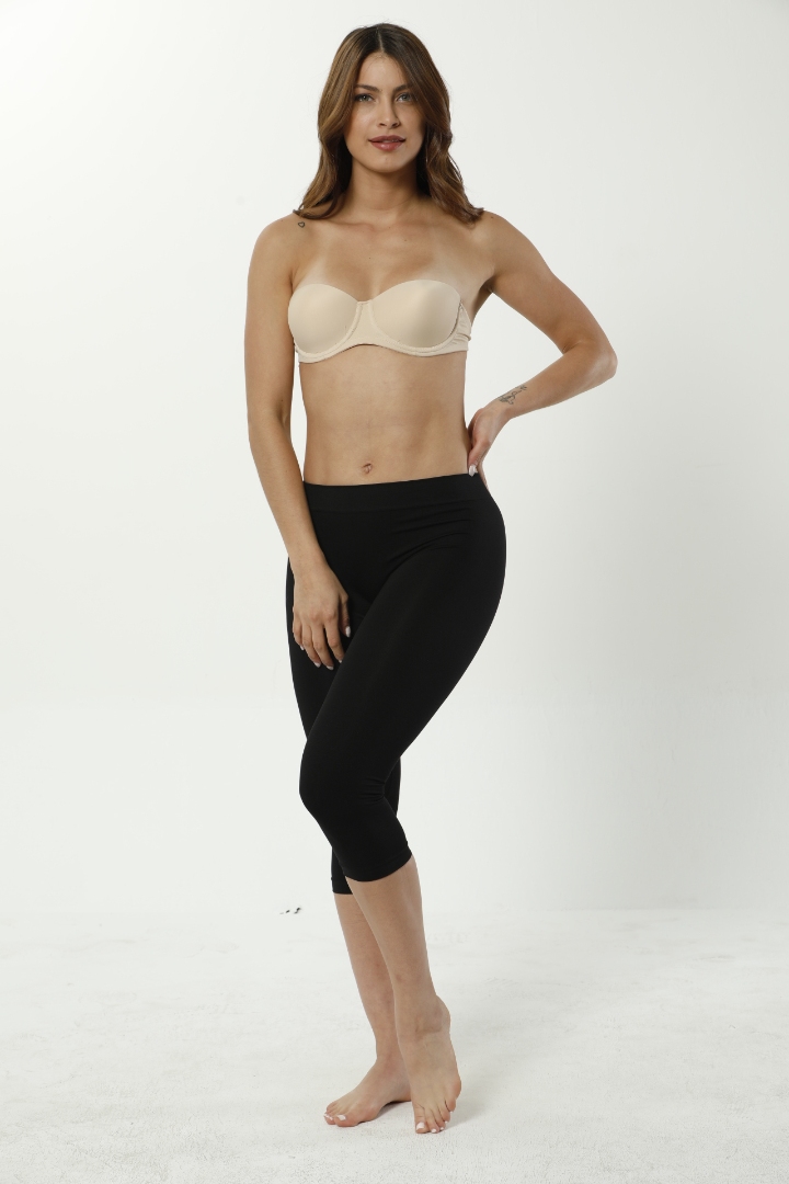 Stilyol Siyah Korseli Kadın Tayt – Yüksek Bel, Toparlayıcı, Şekillendirici ve Konforlu Tasarım Kısa Paça