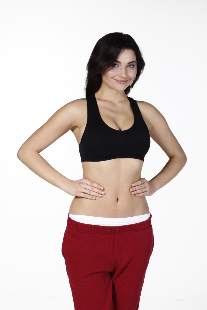 Stilyol Siyah Dikişsiz Kalın Sporcu Askılı Pedli Büstiyer Seamless Korse – Toparlayıcı, Şekillendirici ve Konforlu